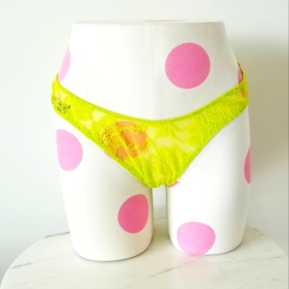 Victoria's Secret Very Sexy Shine Strap Neon Lace Brazilian Panty Rhinestone NWT - Picture 4 of 13